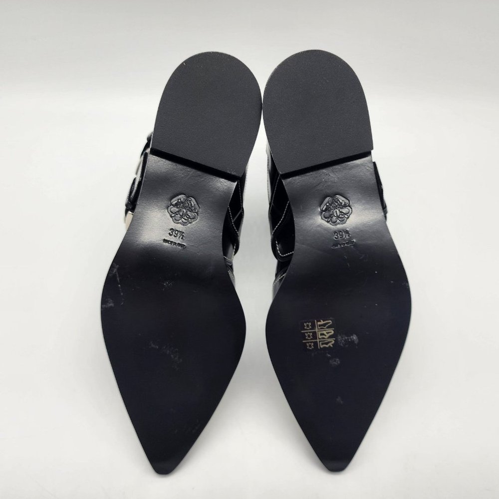 Alexander McQueen Cage Buckle Flat Ankle Boots 39.5 - Picture 2 of 9